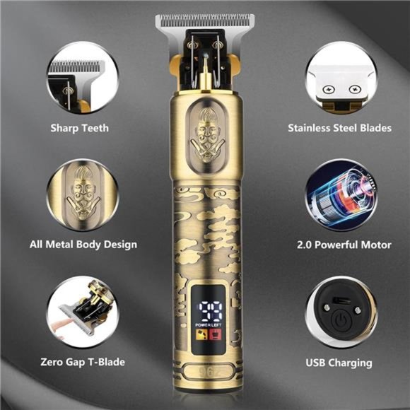 Beard Trimmer Rechargeable, Professional Hair Clippers & Foil Electric Razor - Picture 5 of 7